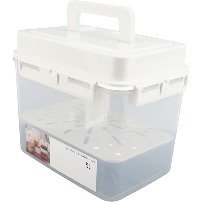 Контейнер для ферментації кімчі CCYLEZ 5 л, контейнер для зберігання халапеньйо з герметичною кришкою, контейнер для зберігання вдома, контейнер для ферментації огірків