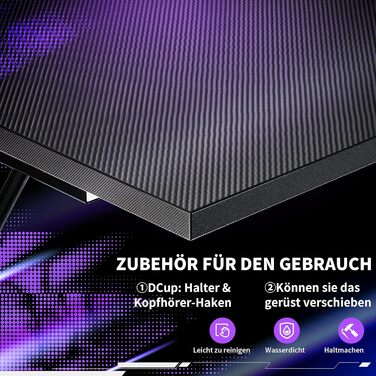 Геймерський стіл Yansee L-подібної форми, кутовий стіл для геймерів, великий комп&39ютерний стіл, 130x130 см, чорний