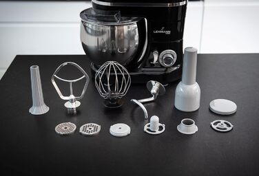 Універсальний кухонний комбайн Lehmann 3 в 1 комплект Планетарна мішалка Багатофункціональний кухонний комбайн з м'ясорубкою включаючи соковижималку 1,5 л і чашу з нержавіючої сталі 5 л