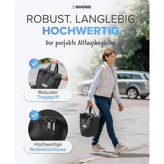 Велосипедний багажник Bchel для багажника 100 водонепроникний з ручкою для перенесення та плечовим ременем велосипедний багажник, сумка для багажника, задня велосипедна сумка, чорна, одинарна, 20 л