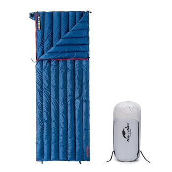 Зимові спальні мішки Naturehike White Ultralight Goose Down Rectangular Limit 2 (темно-сині)