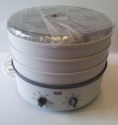 Дегідратор Stckli Drrex з таймером і пластиковою сіткою, колір світло-сірий, розширюється, 0076.70