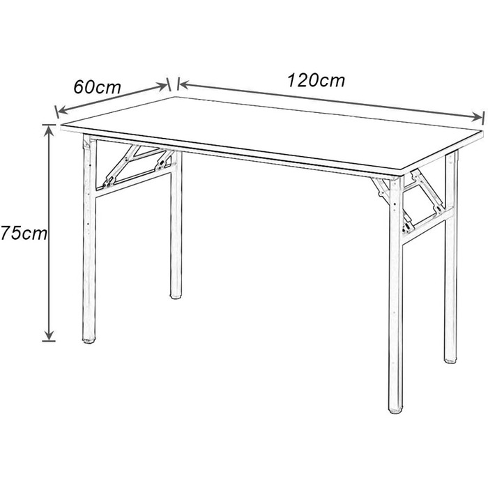 Потрібен розкладний стіл, комп&39ютерний стіл, письмовий стіл, класичний розкладний стіл 120 см, виготовлений з дерев&39яних матеріалів та металевого каркасу, конференц-столи, ПК-стіл, офісний стіл, обідній стіл для дому та офісу, 120 * 60 см, AC5BW
