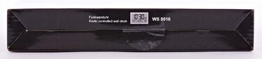 Настінний годинник на радіокеруванні з індикатором температури, пластик, сріблястий, маленький 22.5 x 14.3 x 2.4 см Сріблястий оди