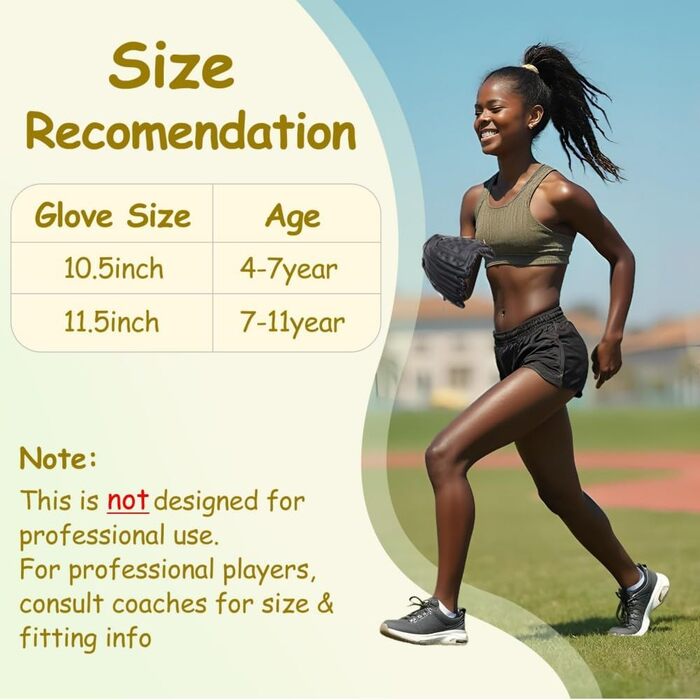 Бейсбольні рукавички Urby для лівшів, для гри в Т-подібний м&39яч, тільки для лівшів, бейсбольні рукавички для гри в Т-подібний м&39яч та для дітей, чорні, 11,5 дюймів, вік 7-11 років