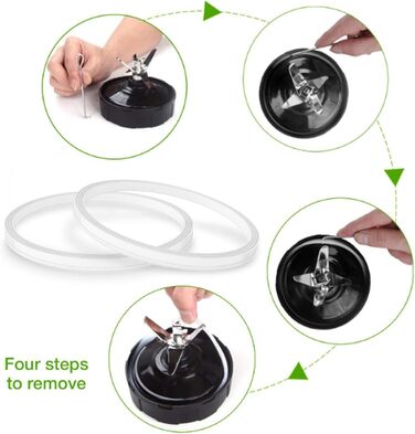 Для змішувального леза Ninja для кухонного комбайна Ninja Mixer 3в1 Деталі 1500 Вт Чорний пластик Метал 1000 Вт 1500 Вт Заміна соковижималки Підлогове лезо соковижималки з 7 лезами