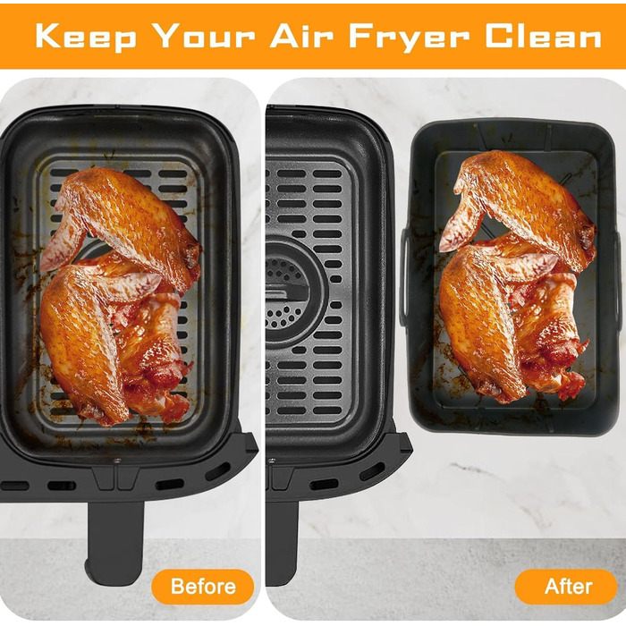 Аксесуари для фритюрниці - Аксесуари для мультипечі для Ninja Foodi AF400EU AF300EU 9.5L та інших двозонних аерофритюрниць, без BPA, аксесуари для мультипечі Ninja