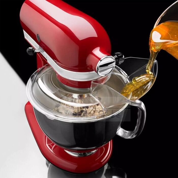 Захист від бризок із заливним жолобом для блендера KitchenAid на 4.5 або 5 кварт, захисний глечик 5KN1PS для змішувача Кришка чаші для розливу Нахилена головка 4.5-5QT для KitchenAid