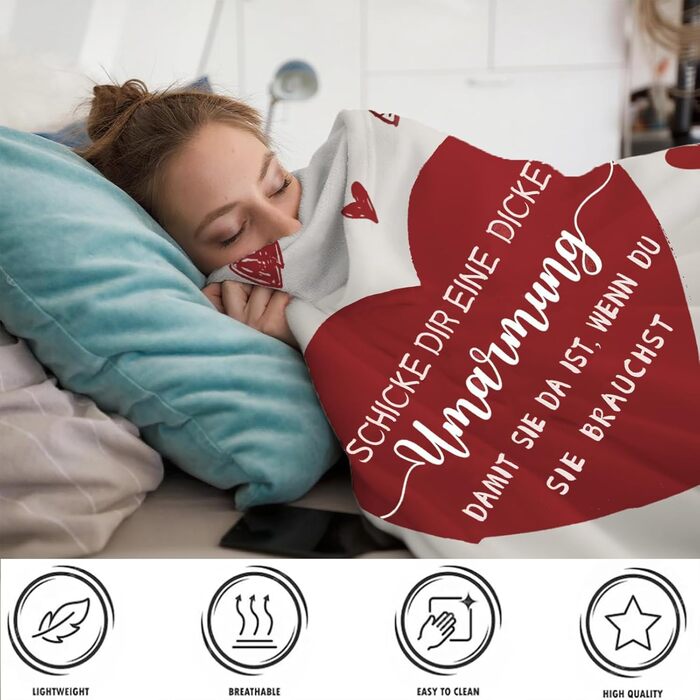 Подарунок для найкращої подруги, ковдра-обіймачка для дівчини, подарунок на день народження для дівчини, різдвяний подарунок для найкращої подруги, жінки, сестри, колеги 150*200 см