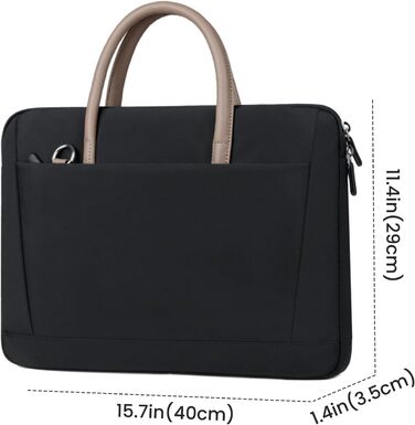 Сумка для ноутбука FUNSEED для чоловіків, 15 дюймів (38,1 см), поліестер, легка, міцна, робоча, для комп&39ютера, ноутбука, сумка-мессенджер, портфель для подорожей, офісу, чорна