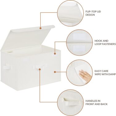 БАБУСЯ КАЖЕ набір тканинних коробок для зберігання та 6 складних підвісних полиць