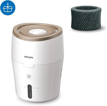 Зволожувач Philips Series 2000 - для приміщень до 38 м, технологія NanoCloud, 2 налаштування швидкості, 2-літровий бак (HU4811/10)
