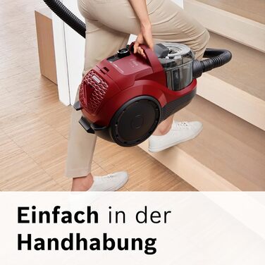 Безмішковий пилосос Bosch серії 4 BGS21CAR, гігієнічний фільтр, 10-річна гарантія на двигун, XXL насадка для оббивки, XXL насадка