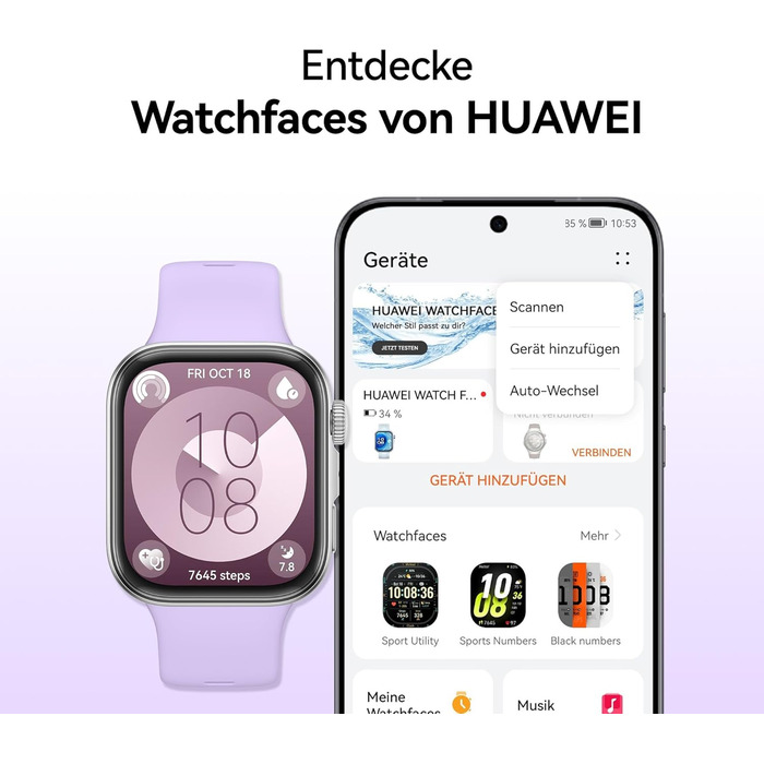 Розумний годинник HUAWEI Watch FIT 4, спортивний фітнес-трекер, водонепроникність 5 атм, інформація про здоров&39я, час роботи від акумулятора до 10 днів, сумісний з Android та iOS, 6 місяців розширеної гарантії, сірий. Автономний годинник FIT 4 сірого ко