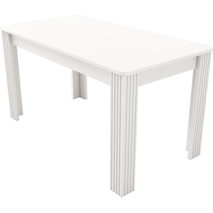 Дерев&39яний обідній стіл Merax, прямокутний обідній стіл, сучасний кухонний стіл для вітальні та їдальні, 116Д x 65Ш x 75В см, білий