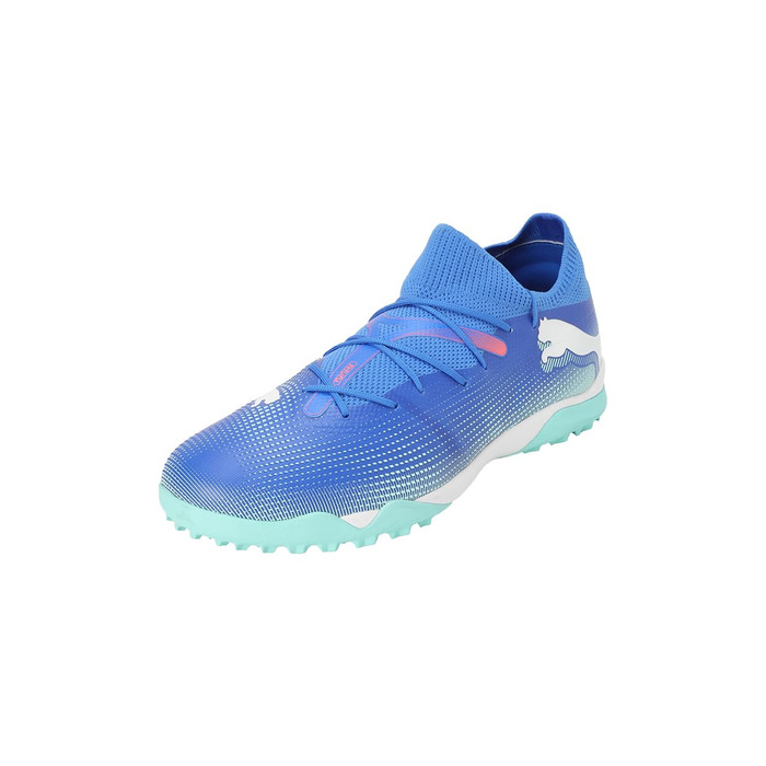 Футбольні бутси Puma Unisex Future 7 Match TtSoccer 41 EU Bluemazing Puma White Electric Peppermint