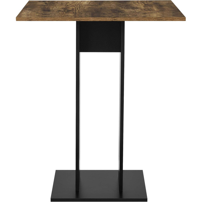Кухонний стіл &39Lindesnes&39 Квадратний 65 x 65 x 78 см Стіл на підставці Обідній стіл з ДСП Обідній стіл Стіл Під горіх Чорний Під горіх/Чорний