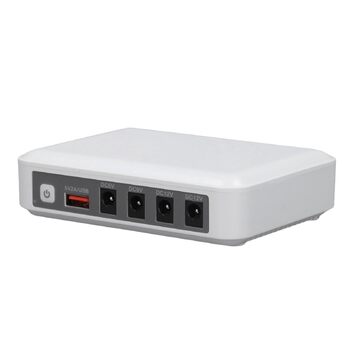 Міні UPS Джерело безперебійного живлення 6000mAh DC 5V/9V/12V для охоронних систем, роутерів, модемів та камер відеоспостереження (Європейська вилка)