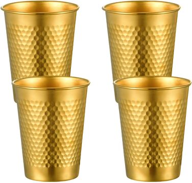 Набір з 4 шт. абельованих кавових кухлів з нержавіючої сталі, металевих склянок для пиття, стаканчиків для молока, посуду для кемпінгу та подорожей, портативних металевих стаканчиків