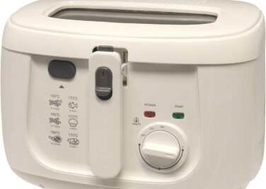 Фритюрниця DESKI 1800 Ватт 2,5 літра нержавіюча сталь біла