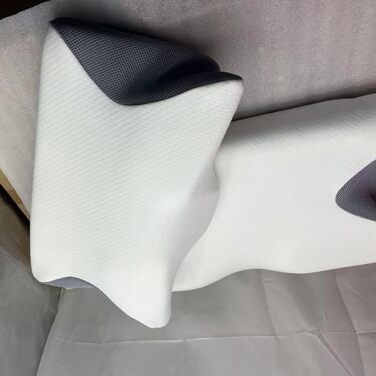 Ергономічна подушка для шиї у формі метелика, подушка для підтримки шиї для тих, хто спить на боці, 3D-піна з ефектом пам&39яті з повільним відновленням для підтримки шийного відділу хребта, темно-сіра