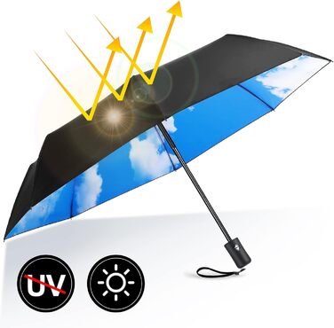 Складна туристична парасолька JIGUOOR вітрозахисна міцна 8-реберна захист від ультрафіолету Компактна парасолька зі стійкістю до ч