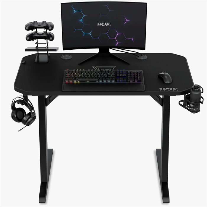 Ігровий стіл Nomad Classic, 120 x 60 см, МДФ / сталь / вуглецеве волокно, чорний