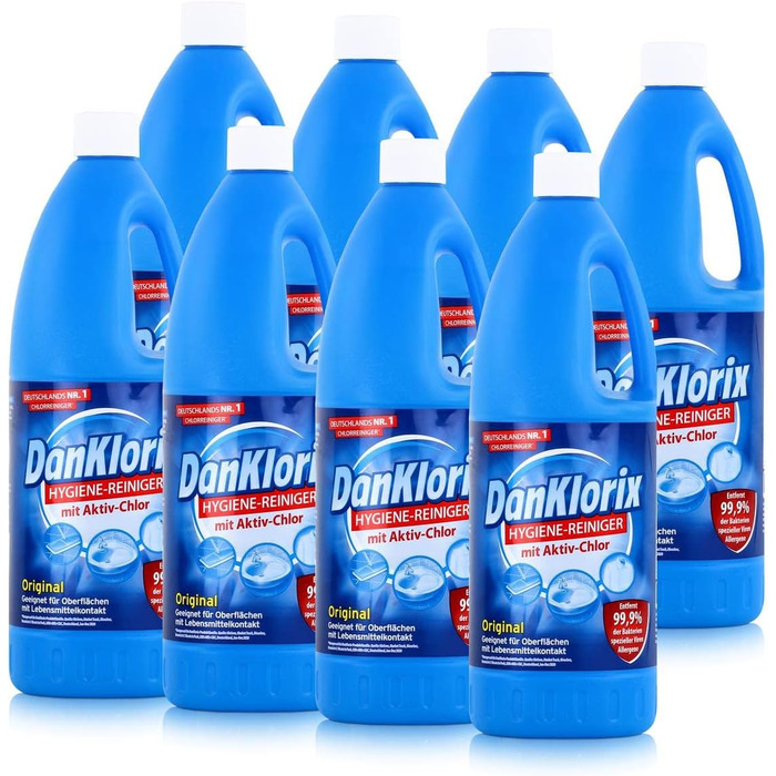 Засіб для гігієни DanKlorix 8 шт. Hygiene Cleaner Original - 1500 мл