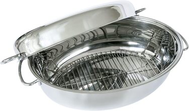 Каструлі Roaster Collection, всі типи варильних поверхонь індукційні, високоякісна нержавіюча сталь 18/10, кришка з терморегулятор