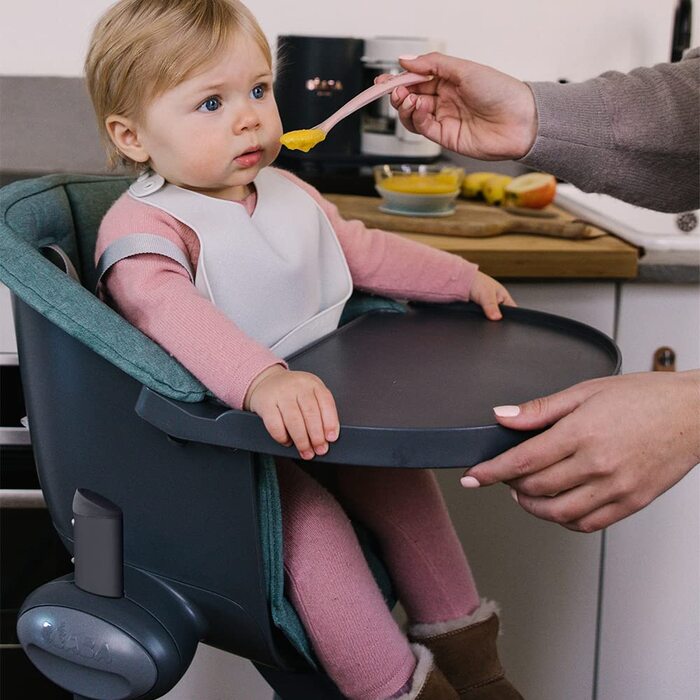 Стільчик для годування вгору-вниз, ергономічний, регульований і знімний піднос, 6-позиційне регулювання висоти, зручний, дизайн, м