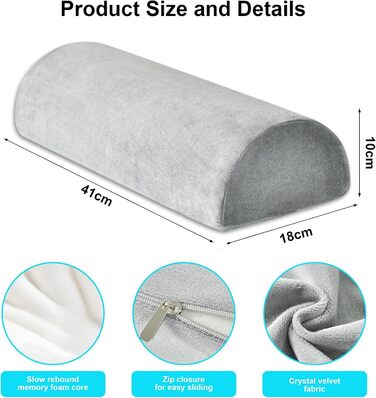 Подушка для підтримки колін та ніг, наколінник з піни з ефектом пам&39яті, серповидної форми для сну на боці та спині, полегшує біль у спині та стегнах, ідеально підходить для гарного нічного сну