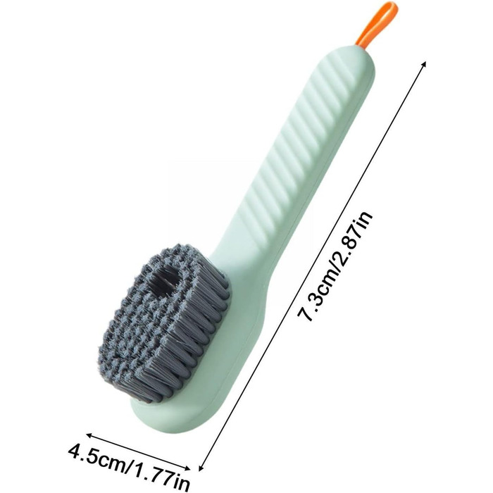 Щітка для взуття TRASKA Багатофункціональна автоматична щітка для додавання рідини для миття для взуття Щітка для домашнього прання одягу з м'якою щетиною з довгою ручкою (колір зелений) зелений