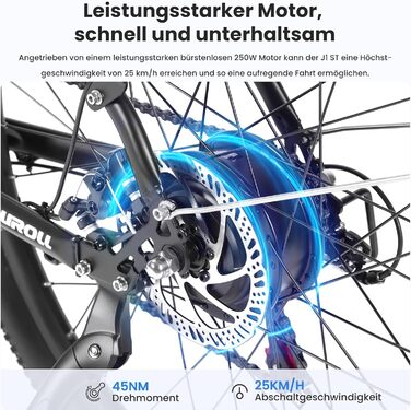 Електровелосипед, Електричний трекінговий велосипед, Електровелосипед для чоловіків та жінок з акумулятором 561.6 Втгод, запасом ходу 100 км, двигуном 250 Вт, Електровелосипед з 7-ступінчастою коробкою передач, Міський велосипед Pedelec, Електровелосипед 