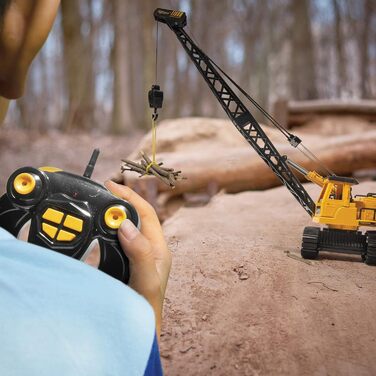 Канальний будівельний кран-трактор Top Race на дистанційному керуванні - для хлопчиків і дівчаток від 3, 4, 5, 6, 7 років, 12-