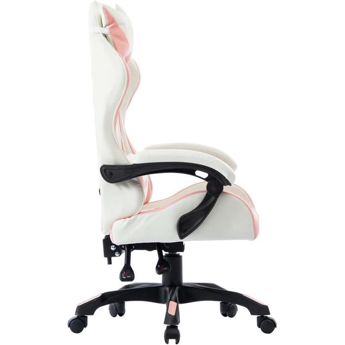 Ігрове крісло, офісне крісло, ігрове крісло, письмове крісло, обертове крісло, рожева штучна шкіра