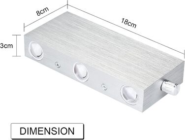 Настінний світильник Lightless Dimmable з перемикачем світлодіодний настінний світильник критий сучасний вгору і вниз з алюмінію сучасний коридор світильник настінне освітлення для вітальні спальні лампа, теплий білий теплий білий 6 Dimmable Led