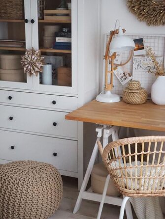 Модний пуф Beliani з бежевого бавовняного кольору 50x35 см Conrad