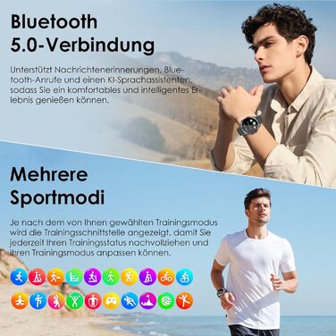 Новий смарт-годинник 2026 року для чоловіків з ЕКГ/кров&39яним тиском/сечовою кислотою/ІМТ, круглий 1,43-дюймовий AMOLED, фітнес-годинник з цілодобовим вимірюванням кров&39яного тиску, серцевого ритму, SpO2, монітором сну/апное, Bluetooth-дзвінками, екстр