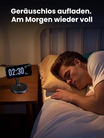 Зарядна станція UGREEN MagFlow 2 в 1 для iPhone сумісна з зарядним пристроєм Magsafe Бездротовий зарядний пристрій для iPhone 16/1