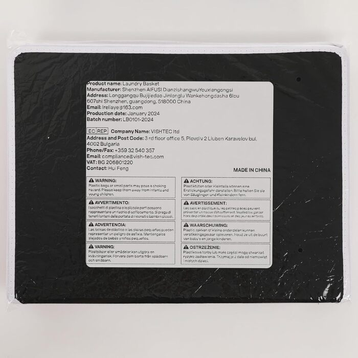 Л Кошик для білизни з кришкою чорний і мішок для білизни - Кошик для білизни вузький Для ванної кімнати, спальні, пральні, дитячої