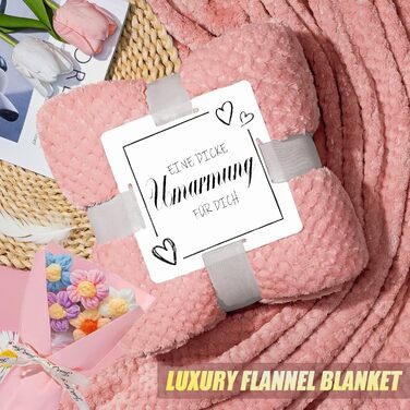 Подарунки для подруг, подарунки на день народження для найкращих подруг, подарунковий набір м&39яких пледів на день народження, День матері, Різдво, для подруг, мам, колег, релаксація, подарунковий кошик, рожевий