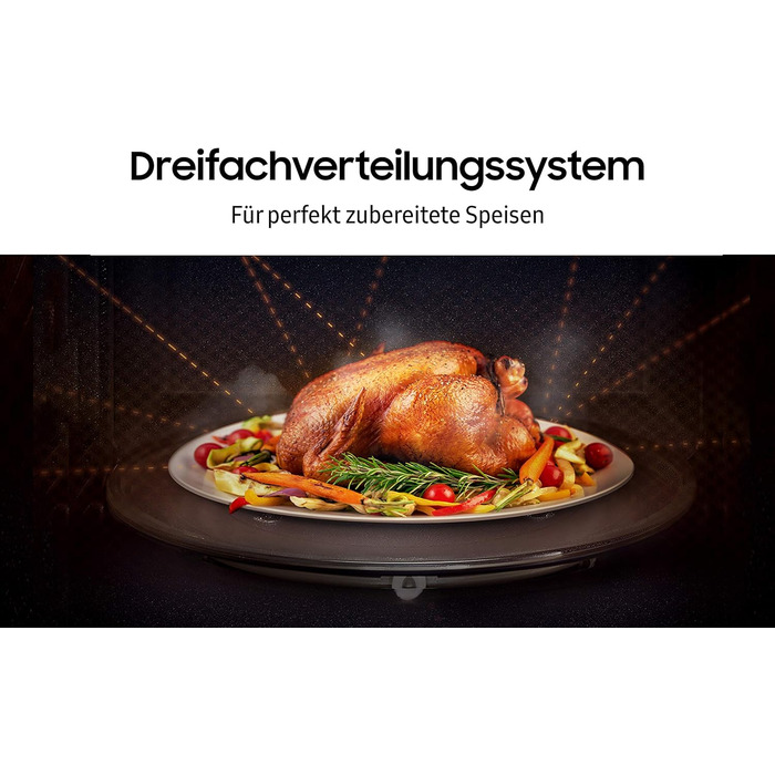 Мікрохвильова піч Samsung MW3500 MS23K3614AW / Цокольний поверх / 800 Вт / 23 л місця для приготування їжі / Ширина 48,9 см / Стійка до подряпин керамічна емаль внутрішня частина / 6 рівнів потужності / Білий одинарний