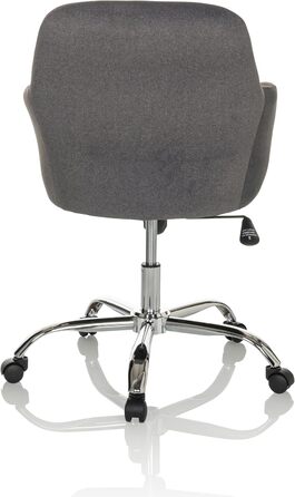 Офісний стілець hjh OFFICE SOLAO 300, тканина, регульований по висоті обертовий стілець з м&39якою подушкою сидіння, 719229, темно-сірий колір тканини