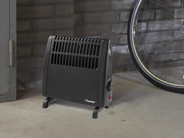 Електричний захист від замерзання Bestron, пристрій захисту від замерзання зі змінним термостатом та автоматичним вимиканням, клас захисту IP24, також підходить для гаражів, караванів, інструментальних сараїв та садових сараїв, 400 Вт, чорний