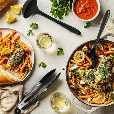 Набір кухонного посуду Wildone, 22 шт. и, повністю силіконовий, термостійкий, антипригарний, без бісфенолу А, шпатель, ложка, щипц