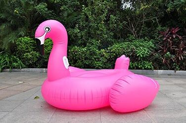 Гігантський надувний FLAMINGO, острів для купання, який виділяється - 190x190x90см - привертає увагу в будь-якому місці на воді