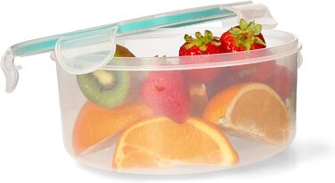 Ланчбокс 2,3 л круглий контейнер для їжі з пластику