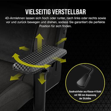 Ігрове крісло Corsair T3 RUSH з тканинною оббивкою (2023) Дизайн у стилі гонок Мяка оббивка Мяка подушка для шиї Поперекова підтримка з піни з ефектом памяті Темно-сірий антрацитовий колір T3 RUSH (2023)