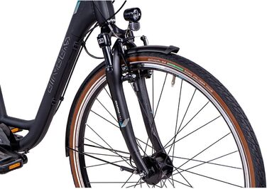 Жіночий міський велосипед Airtracks 28 дюймів Citybike LS CI.2820W Shimano Nexus 7-швидкісна втулка з динамо - матово-чорний. Розміри рами 45 см 50 см - Модель 2026 50 см (для зросту 165-180 см)