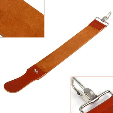 Ремінець Strop Leather Strap Real, Ремінець із натуральної шкіри, Real Leather Strop Barber Razor Складаний ніж Точилка для гоління Пояс підходить для бритв